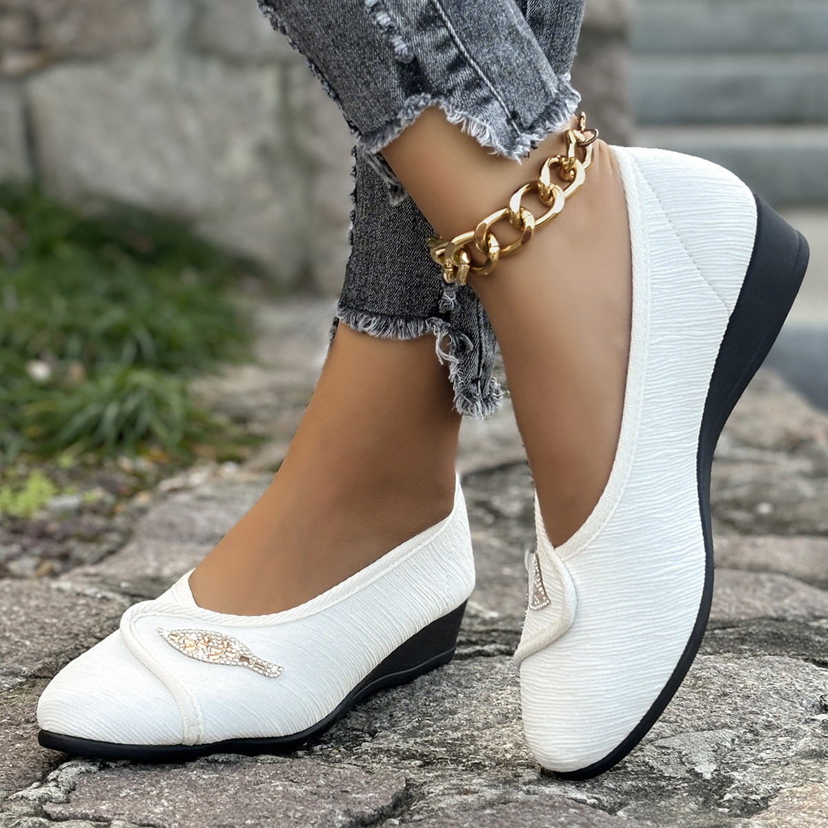 Women's Elegant Rhinestone Fla - Men Shoes On recensie en prijs