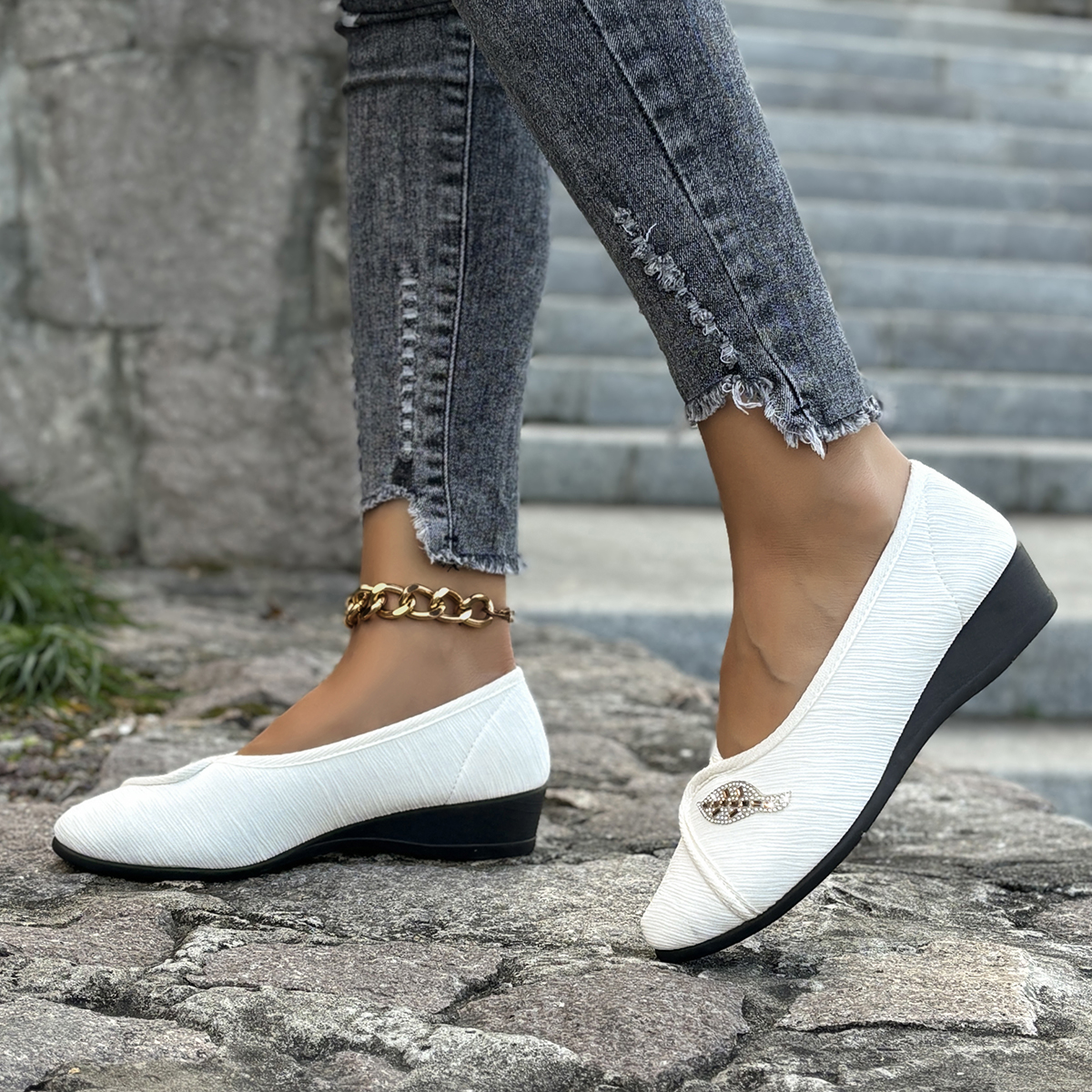 Women's Elegant Rhinestone Fla - Men Shoes On recensie en prijs