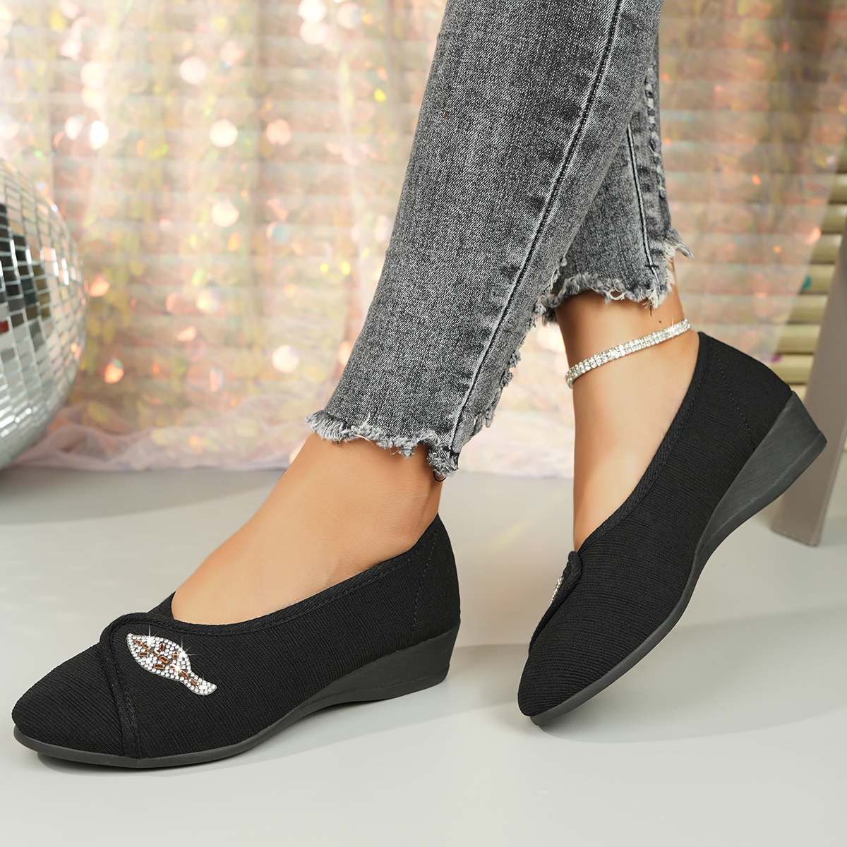 Women's Elegant Rhinestone Fla - Men Shoes On recensie en prijs