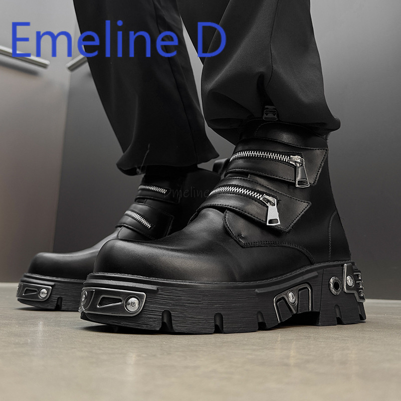 Dark Punk High Top Shoes Fashi - Men'S Shoes Height Increase recensie en prijs