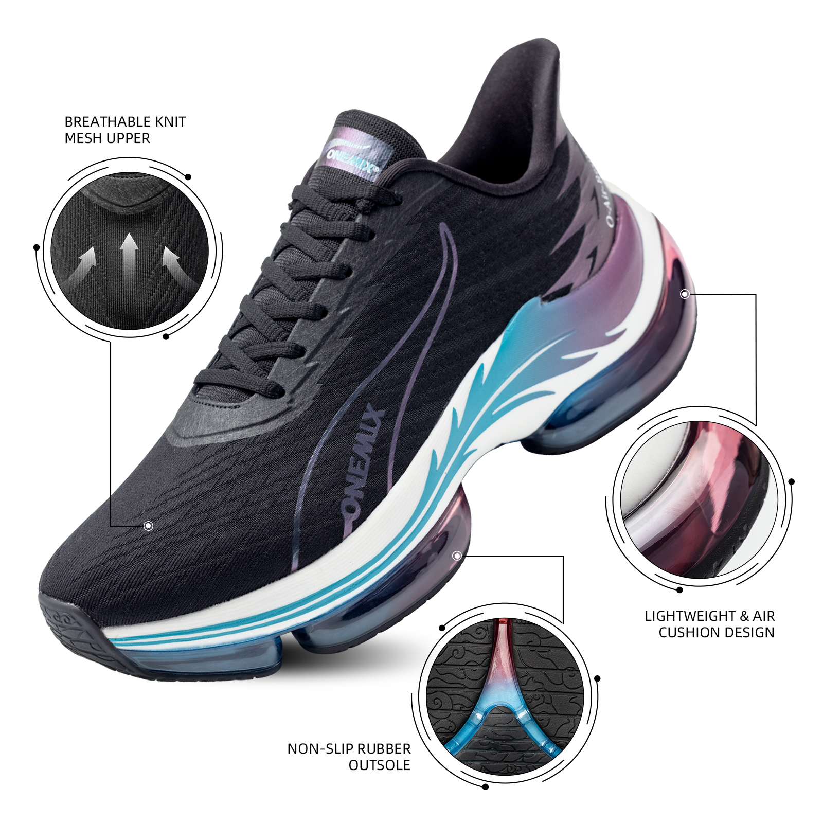 ONEMIX Men's Running Shoes Air - Men Shoes Eu To Us Size recensie en prijs