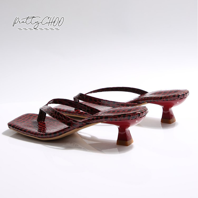 Crocodile Print Kitten Heel Fl - Men Shoes On recensie en prijs